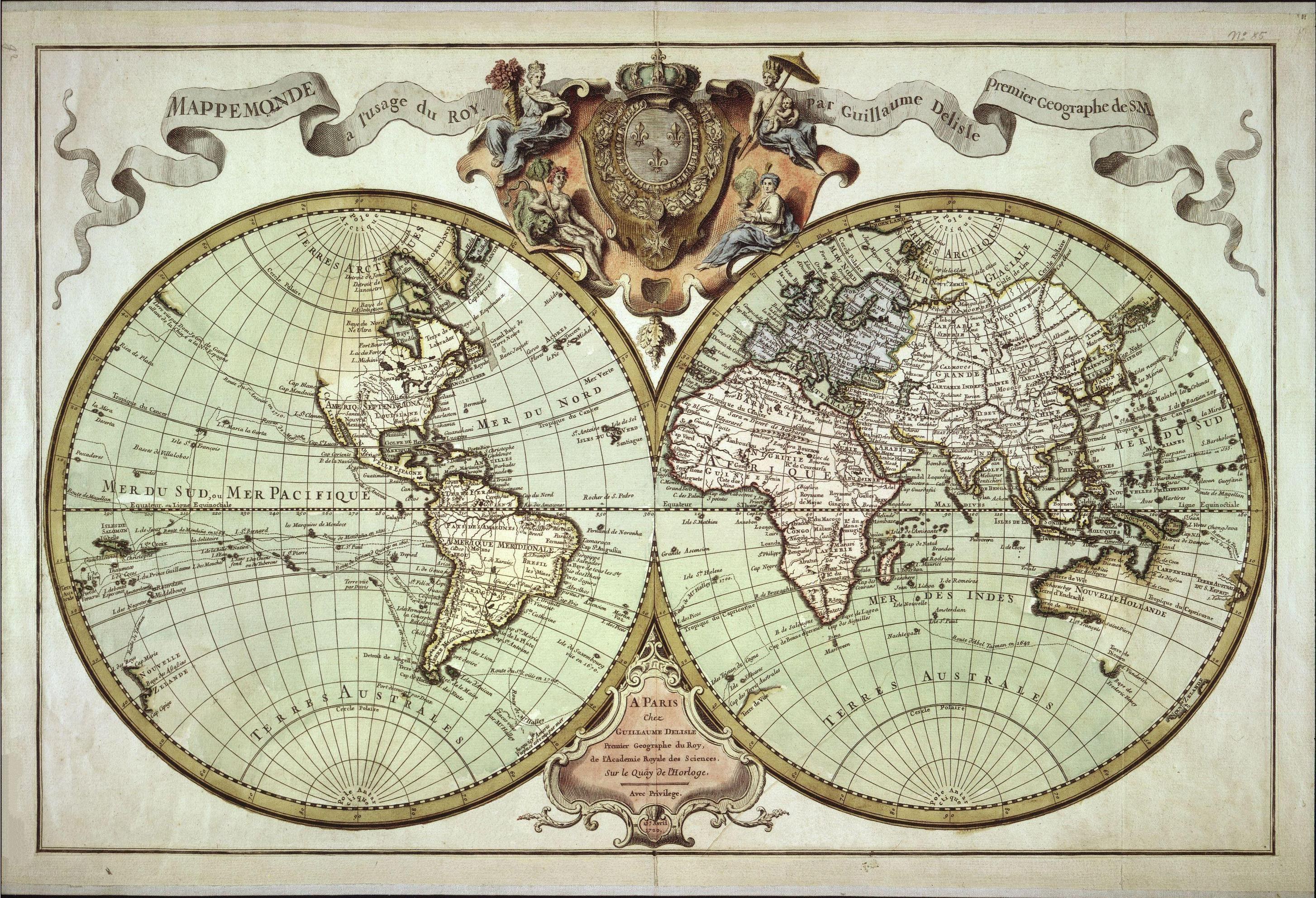 18th-century world map
