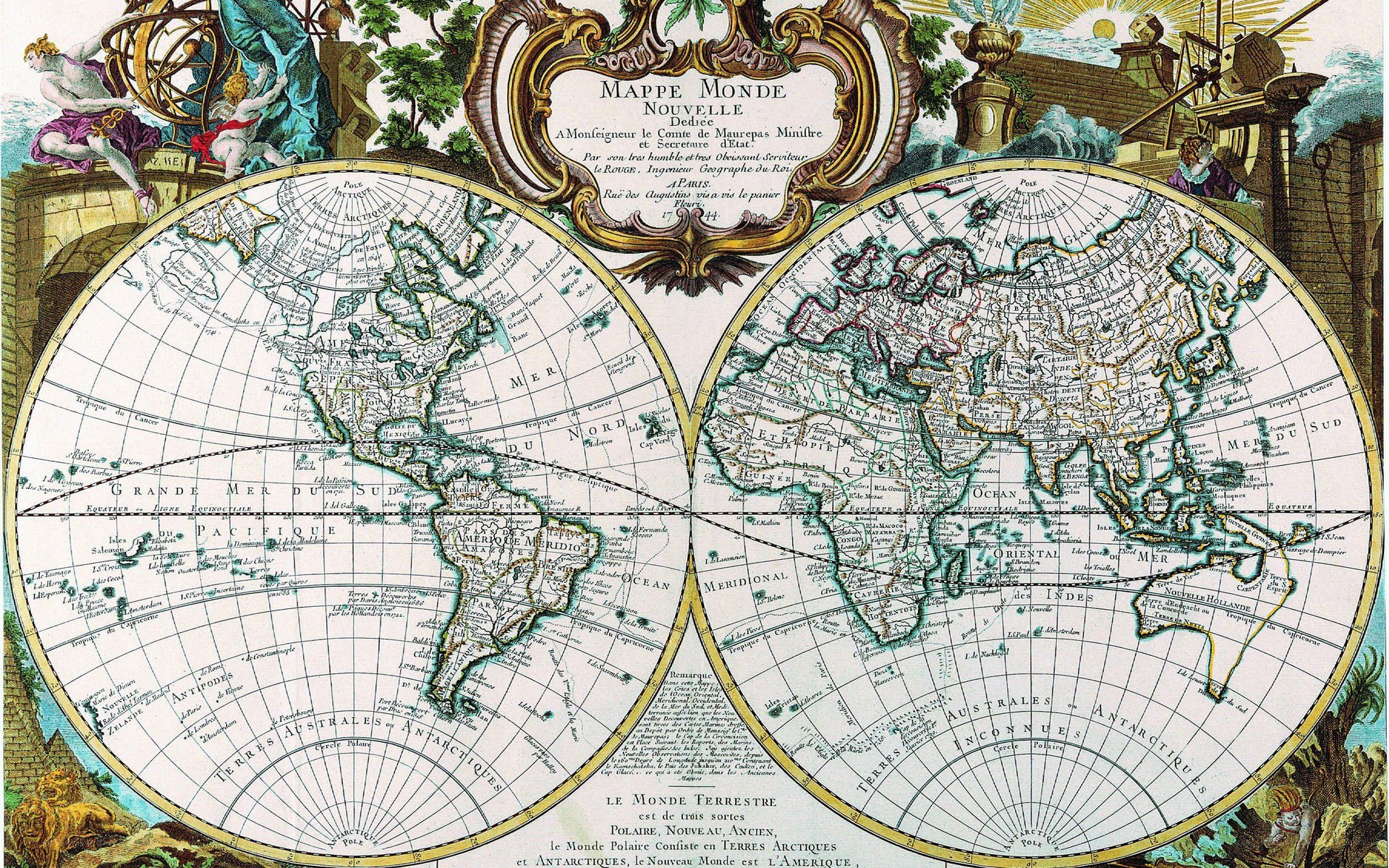 18th-century world map