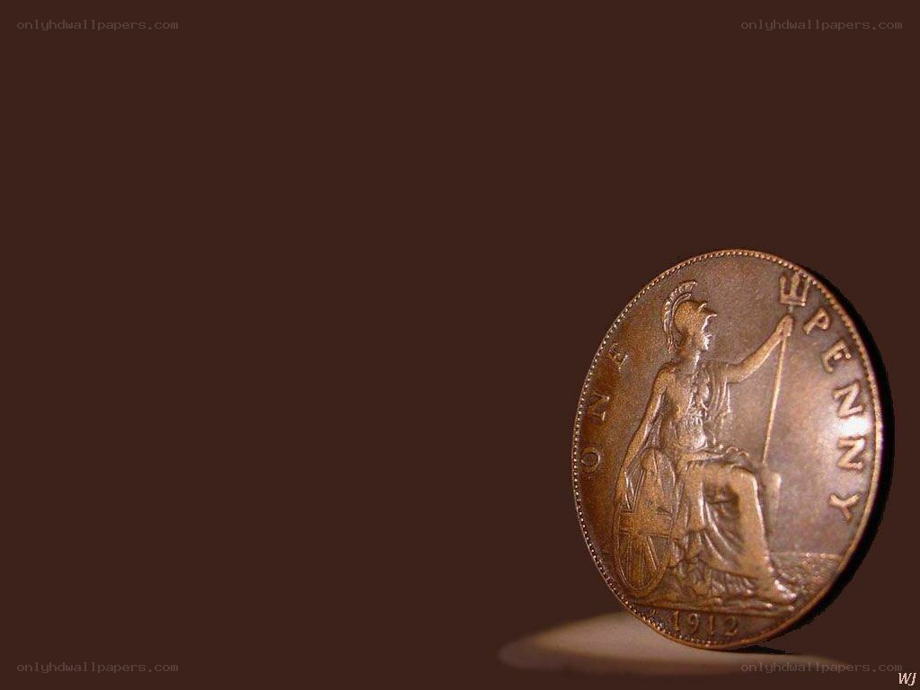 1912 British penny coin