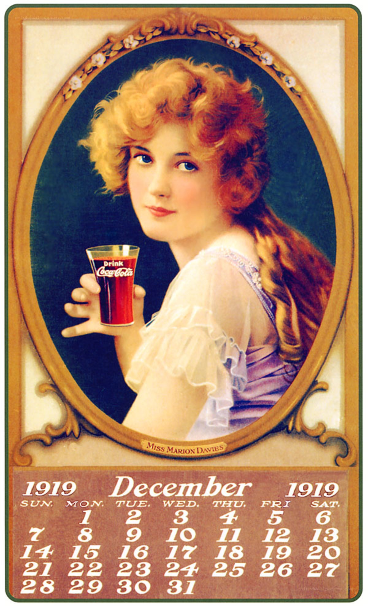 1919 Coca-Cola calendar
