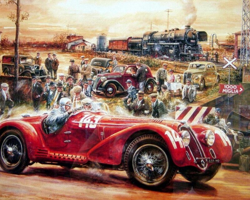 1930s race car at 1000 Miglia