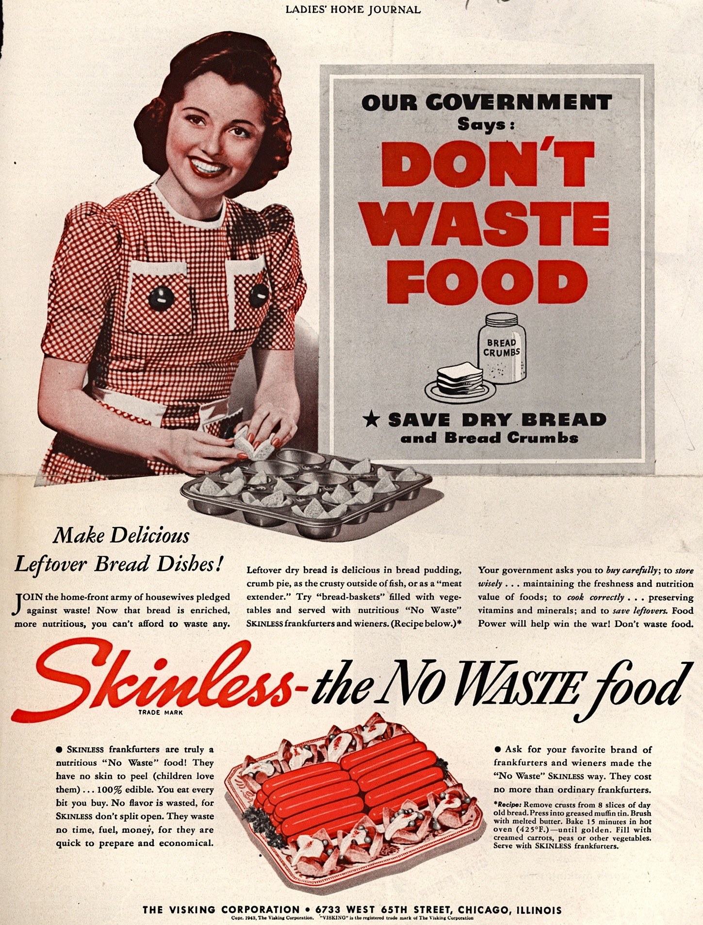1940s food conservation ad