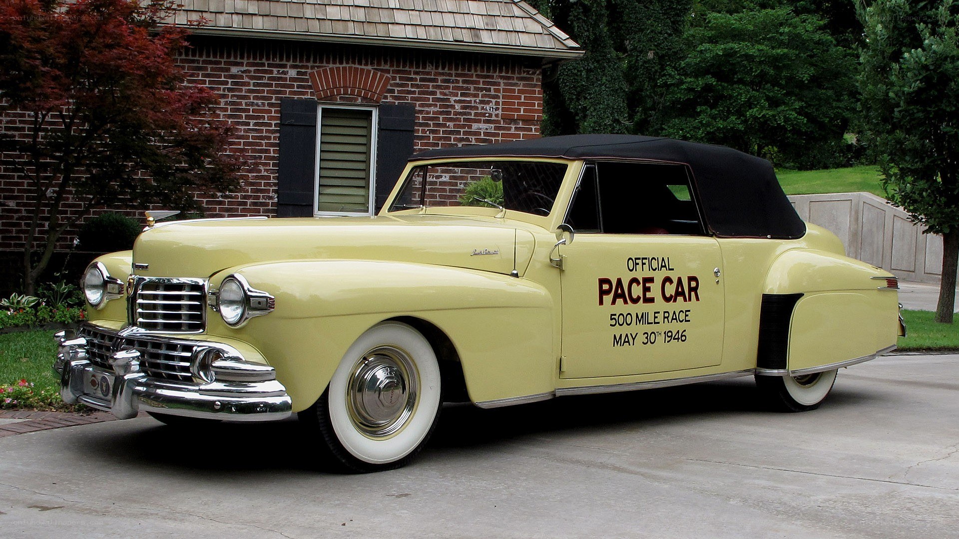 1946 pace car in driveway
