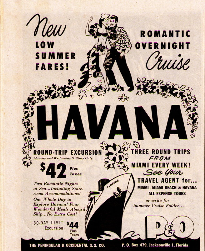 1950s Havana cruise ad