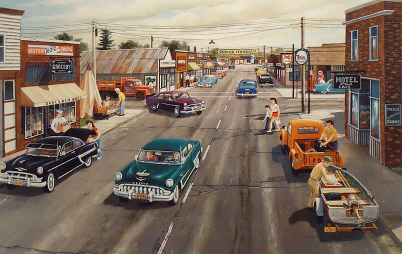 1950s Town Street