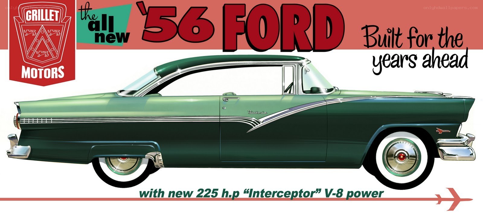 1956 Ford ad illustration