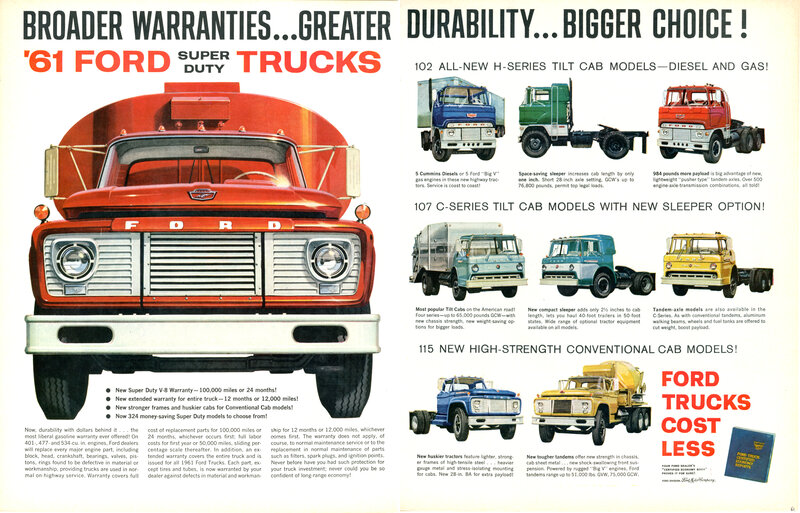1961 Ford Super Duty Trucks
