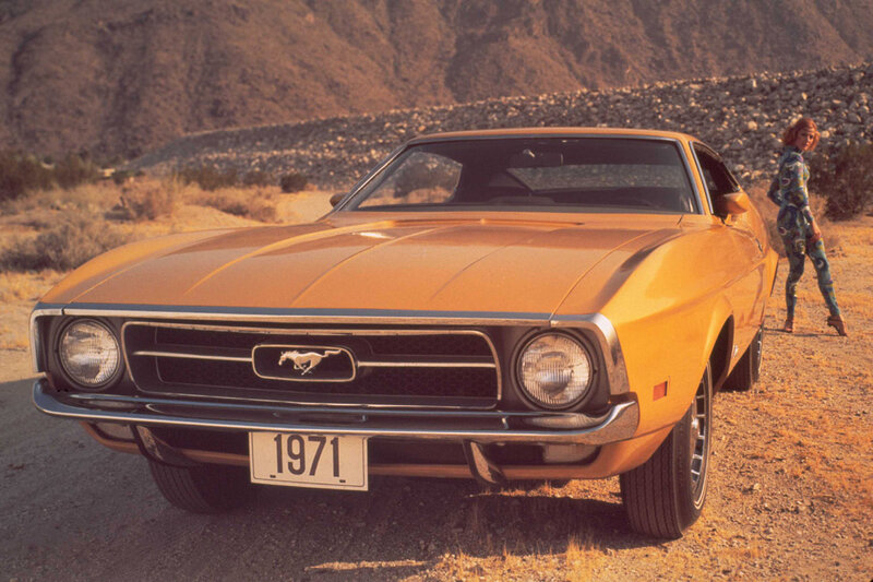 1971 Ford Mustang in desert