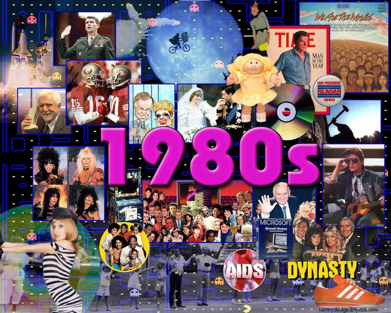 1980s Pop Culture Collage