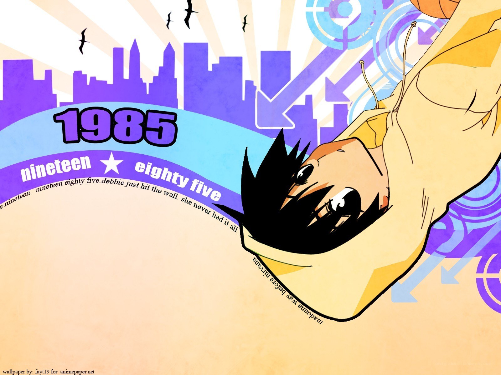 1985 anime character wallpaper