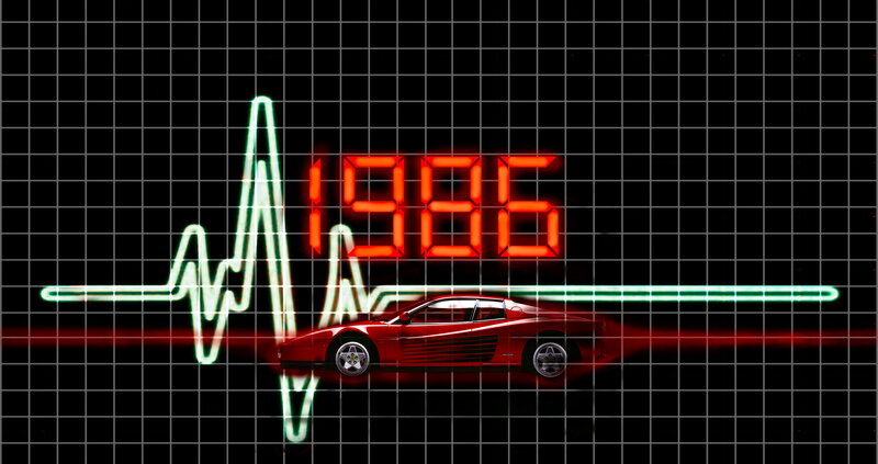 1986 Ferrari on heartbeat monitor