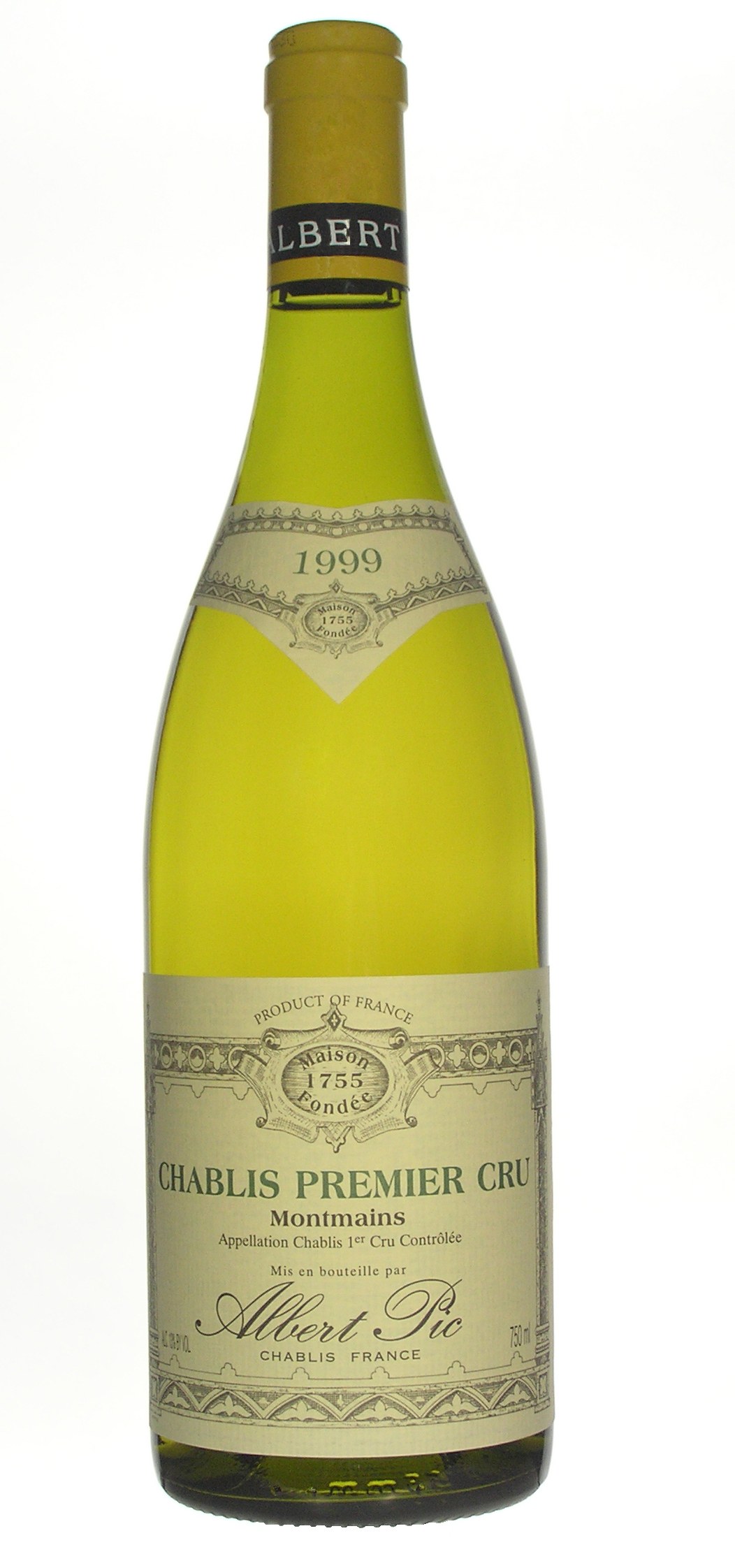 1999 Chablis Premier Cru wine