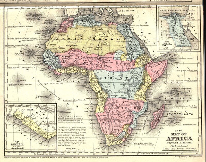 19th-century map of Africa