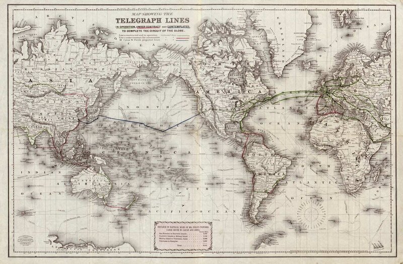 19th-century telegraph lines map