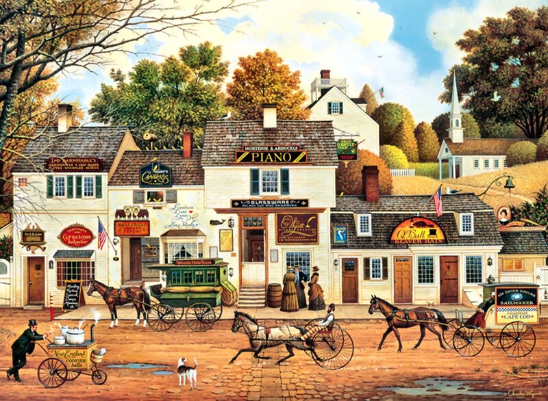 19th-century Town Street — Brown