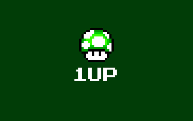 1UP mushroom pixel art
