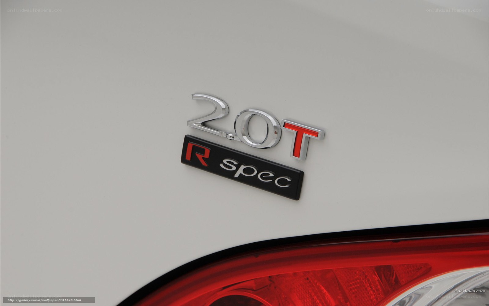 2.0T R spec car badge