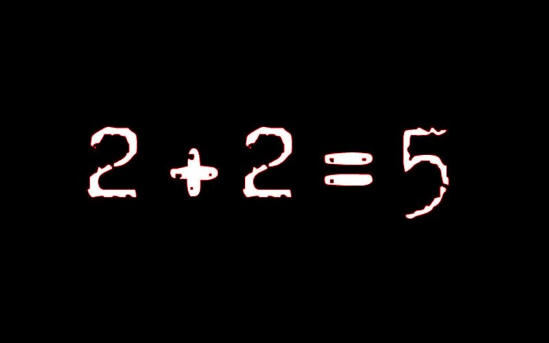 2 + 2 = 5 math equation
