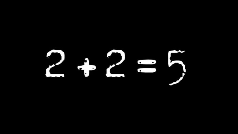 2 + 2 = 5 math equation