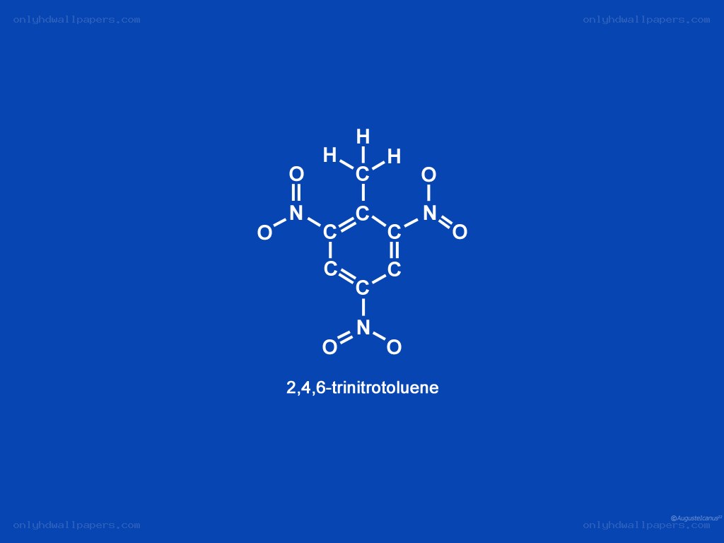 2,4,6-trinitrotoluene molecule