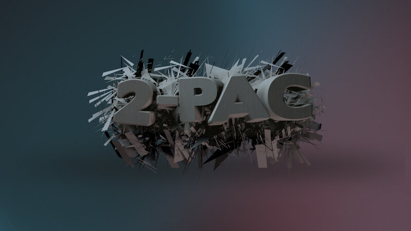 2-PAC 3D text design
