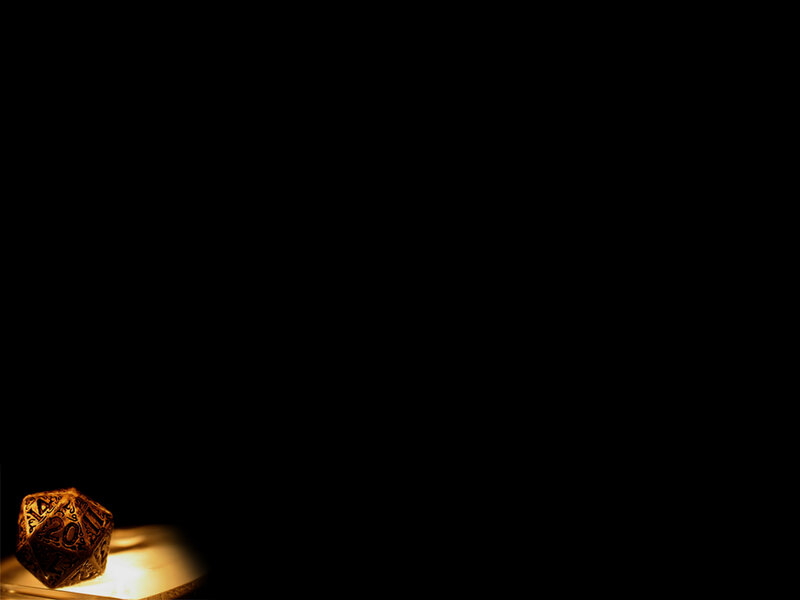 20-sided die on dark surface
