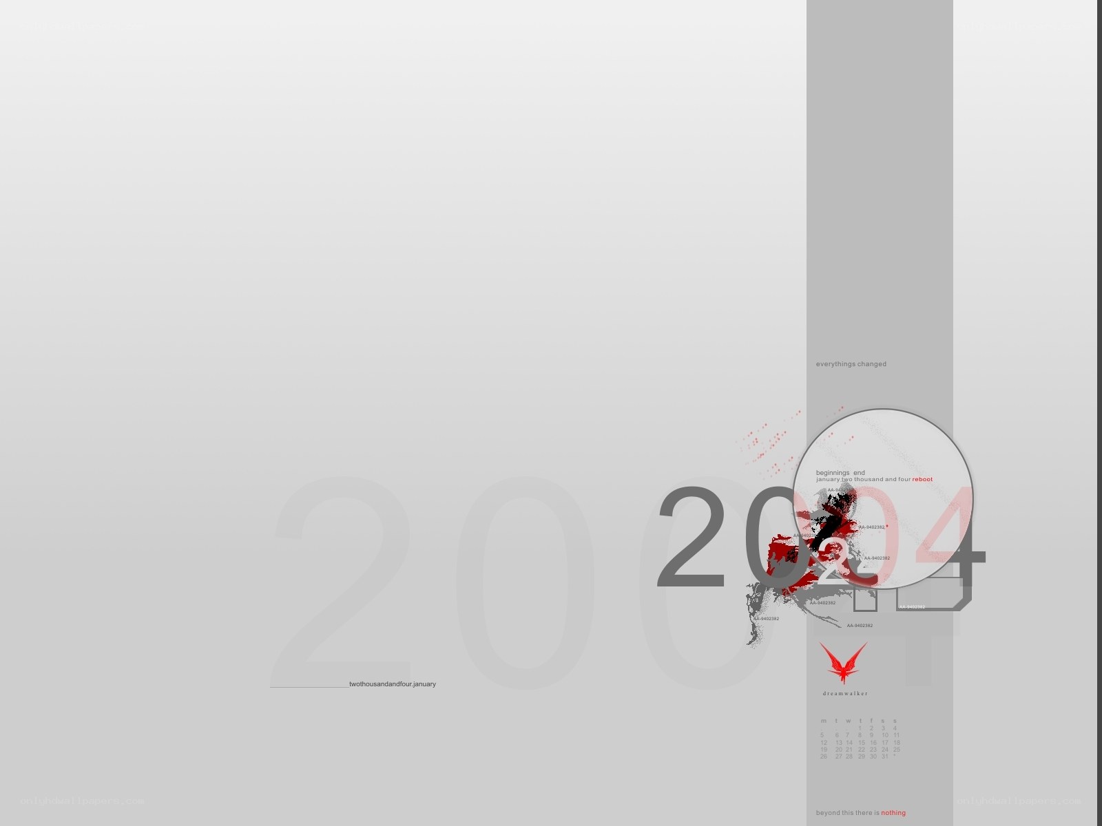 2004 calendar design