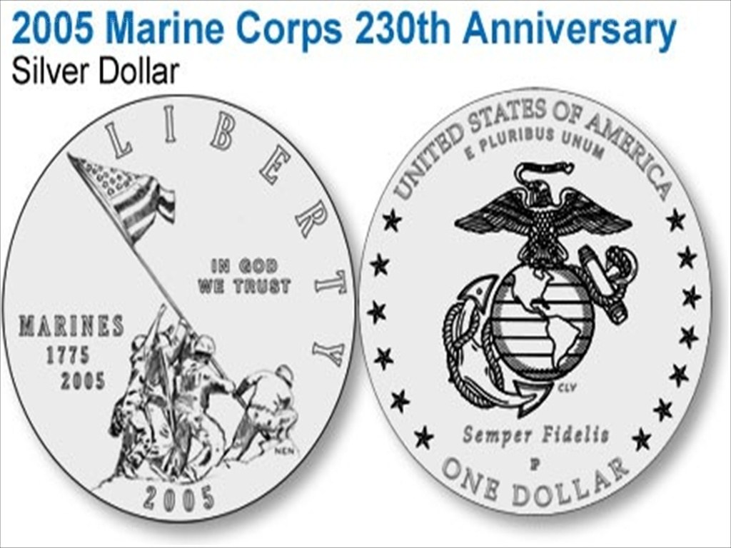 2005 Marine Corps Silver Dollar