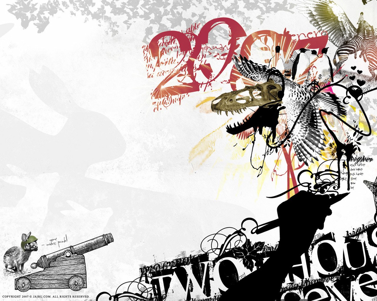 2007 collage art with animals