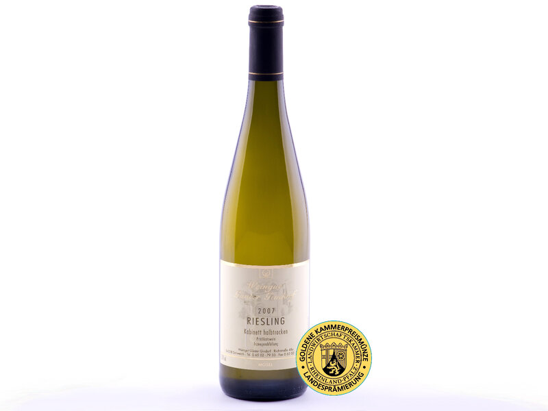2007 Riesling wine bottle