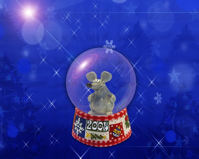 2008 snow globe with mouse