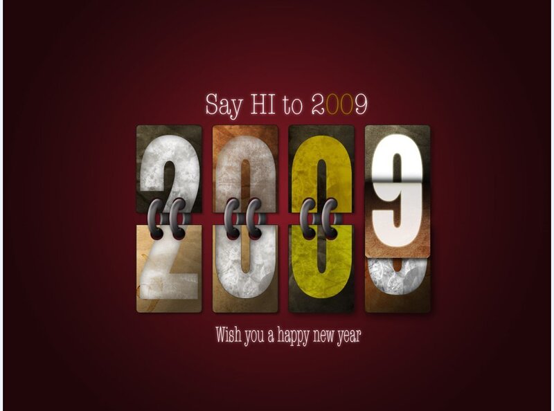 2009 Calendar Design — Maroon