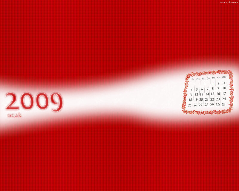 2009 calendar wallpaper