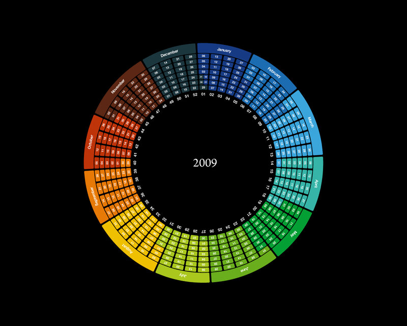 2009 circular calendar