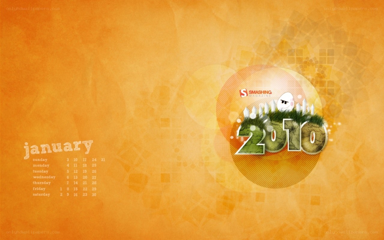 2010 calendar wallpaper