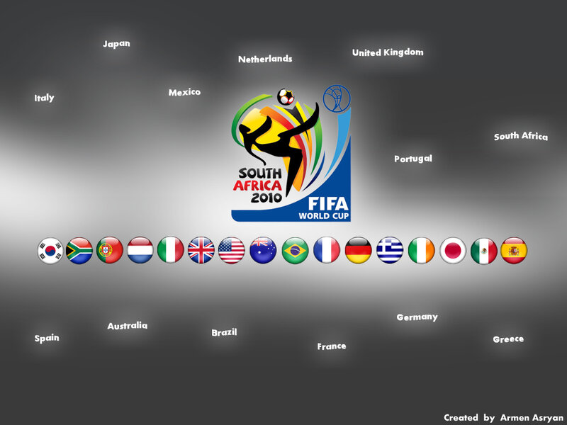 2010 FIFA World Cup flags