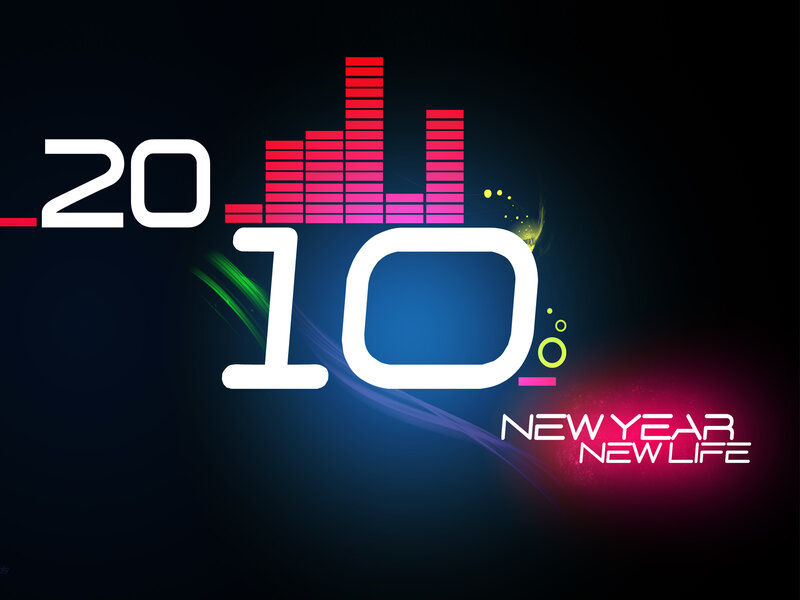 2010 New Year Graphic — Black