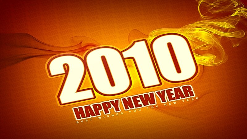 2010 New Year Graphic — Orange
