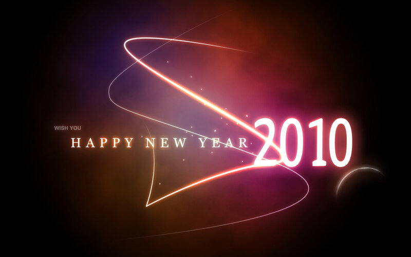 2010 New Year Graphic — Purple