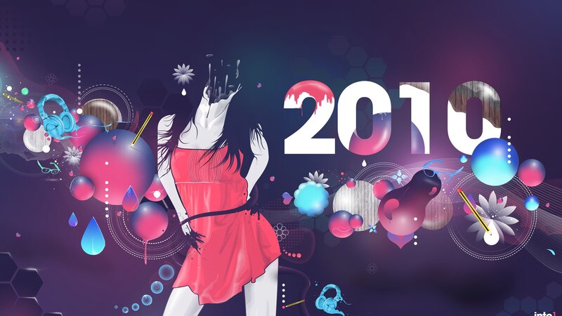 2010 New Year's celebration art