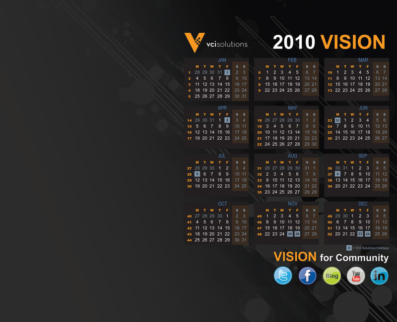 2010 Vision calendar