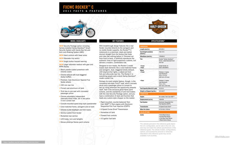 2011 Harley-Davidson Rocker C facts