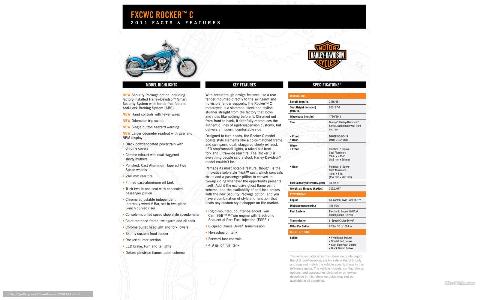 2011 Harley-Davidson Rocker C facts