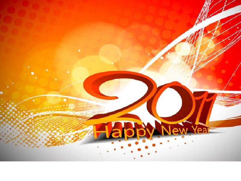 2011 New Year Graphic — Orange
