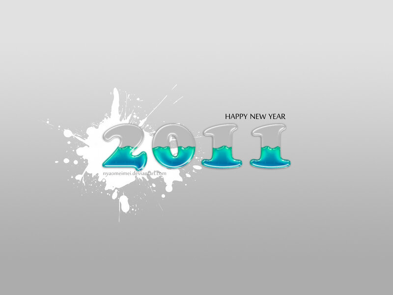 2011 New Year Text — Gray