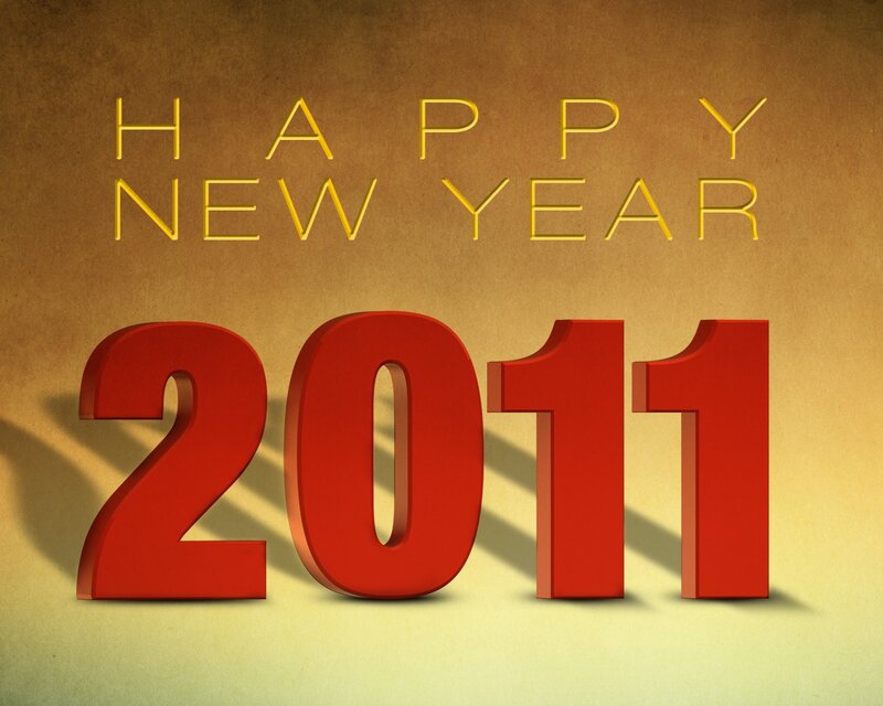 2011 New Year Text — Red