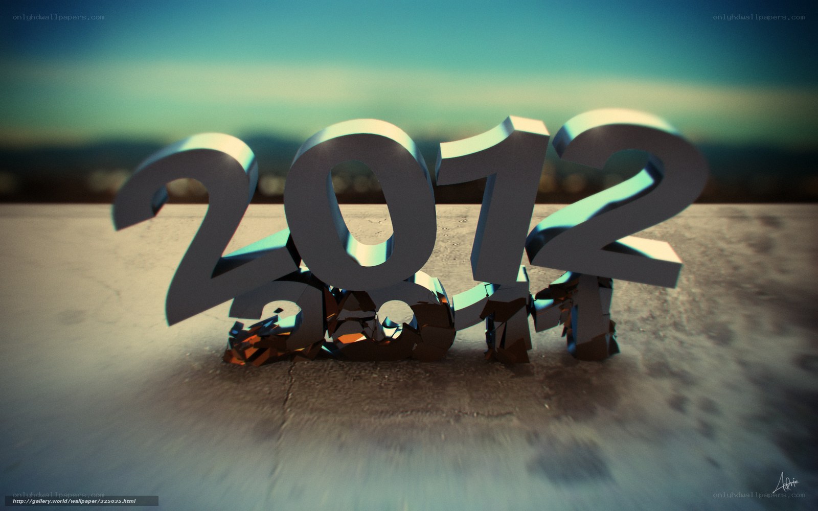 2012 3D text design