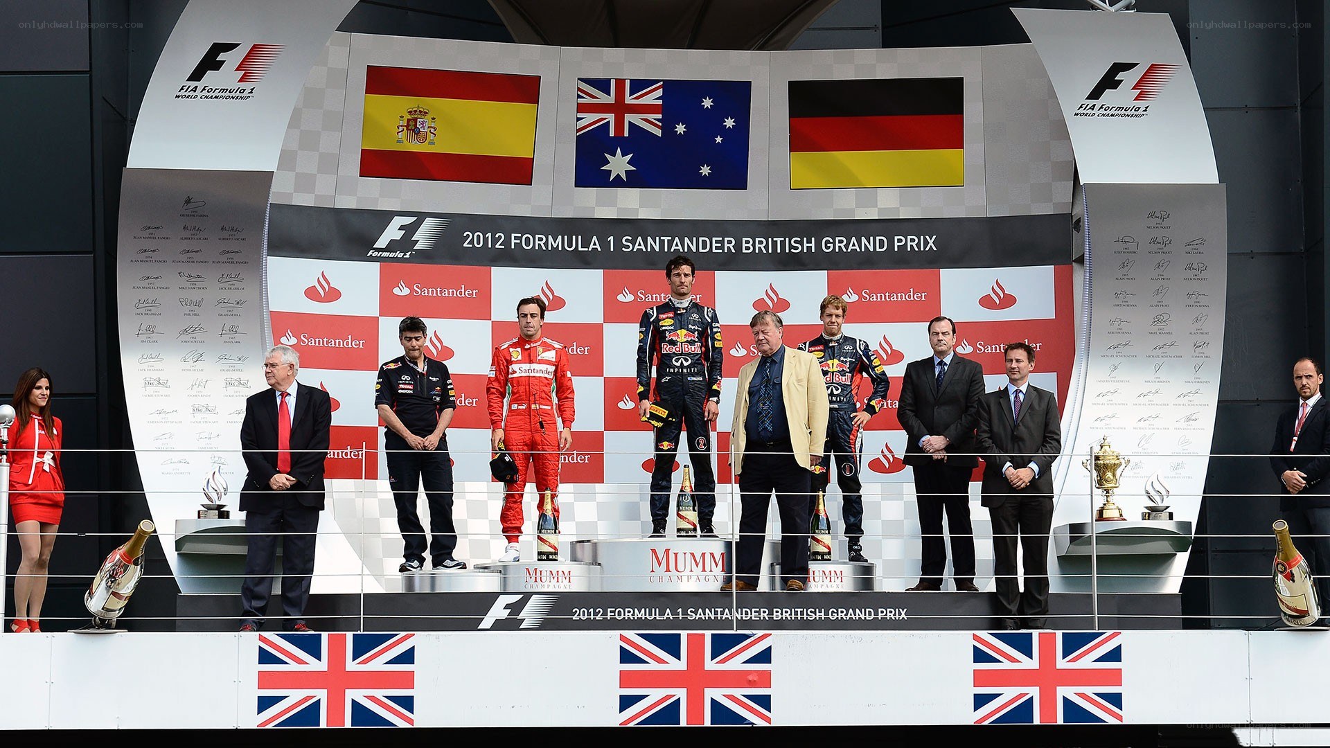 2012 British Grand Prix podium