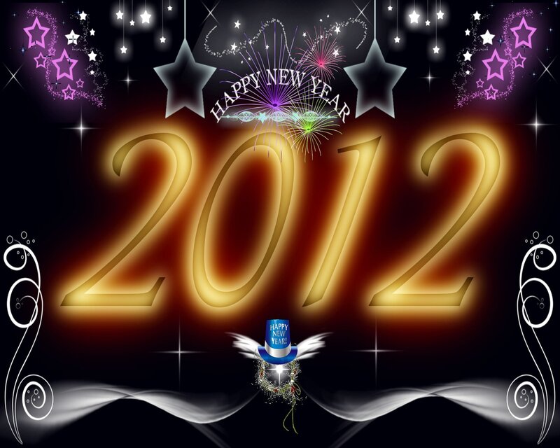 2012 New Year Celebration — Black, Festive