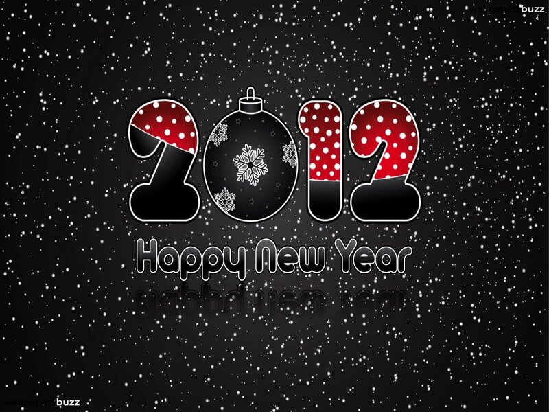 2012 New Year Graphic — Black